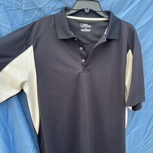 PGA Tour Black and Cream Polo Shirt